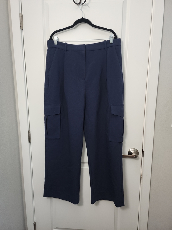 Abercrombie & Fitch Pants - Abercrombie & Fitch Navy Wide-Leg Cargo Pants